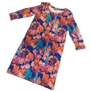 FLEUR Bleue 3/4 Sleeve Multi Floral Print Dress